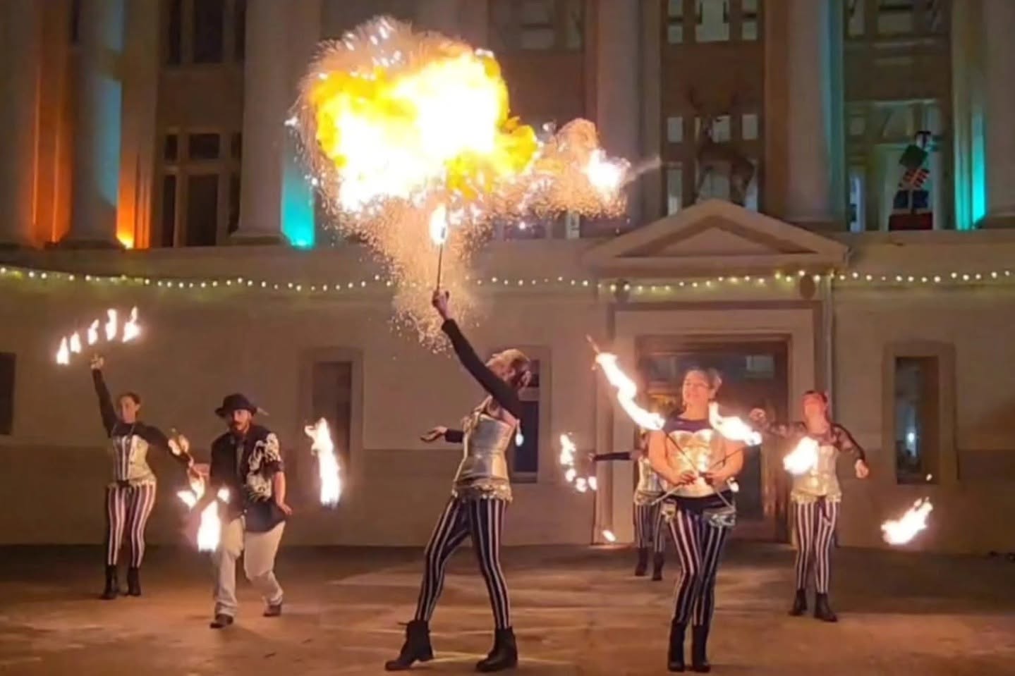 Vortex Fire Dancers performing with fire