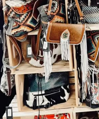 Purses and boutique goods available from Gold Diggers vendors